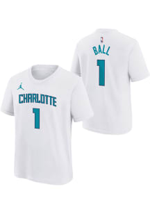 LaMelo Ball Charlotte Hornets Youth White Icon NN Player Tee