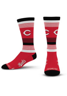 Cincinnati Reds Red Ombre Stripe Youth Crew Socks