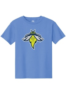 Summit Sportswear Columbia Fireflies Youth Light Blue Primary Logo Short Sleeve T-Shirt