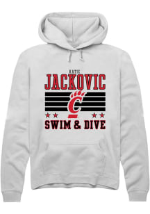 Katie Jackovic Cincinnati Bearcats Mens White NIL Striped Player Hood