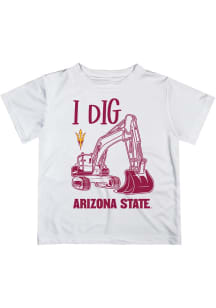 Vive La Fete Arizona State Sun Devils Youth White Excavator Short Sleeve T-Shirt
