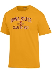 Champion Iowa State Cyclones Gold Font Class of 2027 Jersey Short Sleeve T Shirt