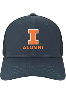 Illinois Fighting Illini Alumni Mid Pro Trucker Adjustable Hat - Navy Blue