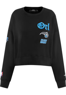 Pro Standard Orlando Magic Womens Black Old English Crew Sweatshirt