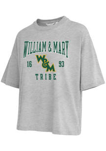 William & Mary Tribe Womens Grey Boardwalk Short Sleeve T-Shirt