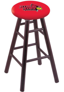 Illinois State Redbirds Round Cushion Oak Pub Stool - Brown