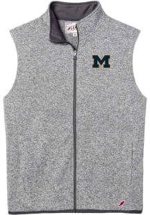 Michigan Wolverines Mens Grey Saranac Sleeveless Jacket