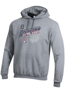 Champion Arizona Wildcats Mens Grey MBB Final Four 2026 Powerblend Long Sleeve Hoodie