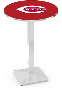 Cincinnati Reds Chrome Square Base Pub Table