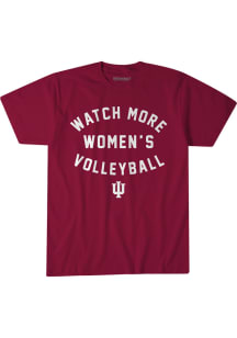 BreakingT Indiana Hoosiers Crimson Watch More Women's Volleyball Short Sleeve Fashion T Shirt