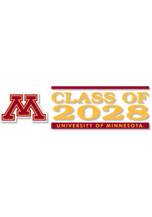 Minnesota Golden Gophers 6x2 Class of 2028 Auto Decal - Maroon