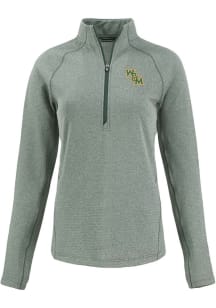 Cutter and Buck William & Mary Tribe Womens Green Peshastin Qtr Zip