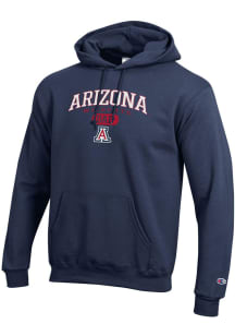 Champion Arizona Wildcats Mens Navy Blue Dad Pill Powerblend Long Sleeve Hoodie