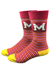 Maryland Terrapins Stripe Mens Dress Socks