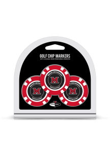 Miami RedHawks Poker Chip 3 Pack Golf Ball Marker