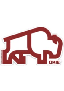 Oklahoma Okie Bison Stickers - Red