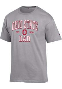 Champion Ohio State Buckeyes Grey Est Date Dad Jersey Short Sleeve T Shirt