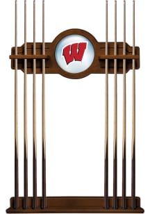 Wisconsin Badgers Solid Wood Cue Rack Pool Table