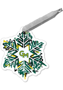 George Mason University Snowflake Ornament - Green