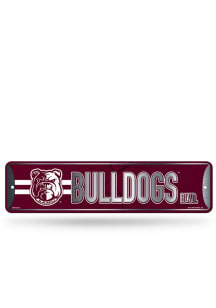 Alabama A&M Bulldogs Primary 4x15 Metal Street Sign - Silver