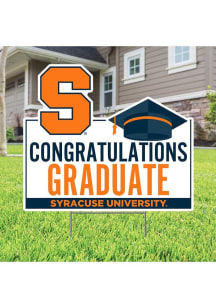 Syracuse Orange Congratulations Graduate Yard Sign - White