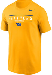 Nike Pitt Panthers Gold Womens Volleyball DriFIT Short Sleeve T Shirt
