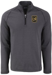 Cutter and Buck Los Angeles FC Mens Black Pehastin Long Sleeve Qtr Zip Pullover