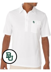 Baylor Bears Mens White Coachs Shirt Short Sleeve Fashion Polo
