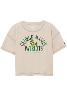 George Mason University Womens Beige Waffle Short Sleeve T-Shirt