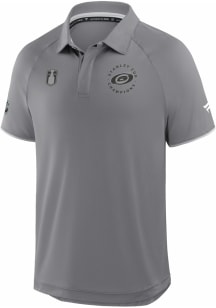 Carolina Hurricanes Mens Charcoal 2026 Stanley Cup Champions Short Sleeve Polo