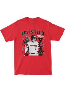 Mia Williams Texas Tech Red Raiders Red Illustrated Short Sleeve Fashion Player T Shirt