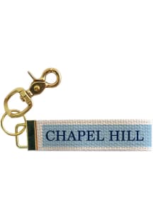 Chapel Hill Stripe Woven Keychain - White