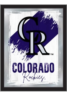 Colorado Rockies Paint Brush Hanging Back Bar Mirror