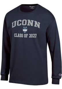 Champion UConn Huskies Navy Blue Font Class of 2027 Jersey Long Sleeve T Shirt