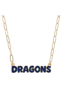 Drexel Dragons Puffy Nameplate Necklace