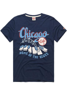 Homage Chicago Cubs Navy Blue Home of The Blues Short Sleeve Fashion T Shirt