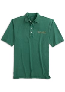 Johnnie O William & Mary Tribe Mens Green Coastal Wash Polo Short Sleeve Fashion Polo
