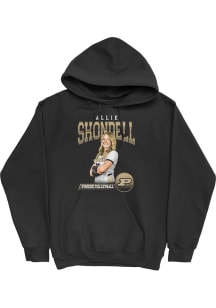 Allie Shondell Campus Ink Purdue Boilermakers Youth Cartoon Hoodie Long Sleeve Player Hoodie Black