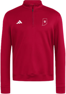 Adidas Indiana Hoosiers Mens Crimson Ultimate 365 Cozy Long Sleeve Qtr Zip Pullover