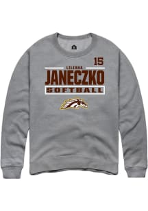Liliana Janeczko Western Michigan Broncos Mens Grey NIL Stacked Box Player Crew