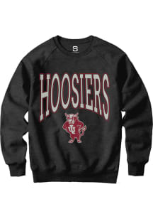 Summit Sportswear Indiana Hoosiers Mens Black Triblend Long Sleeve Fashion Sweatshirt