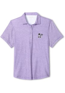 Johnnie O K-State Wildcats Womens Purple Maxine Short Sleeve Polo Shirt