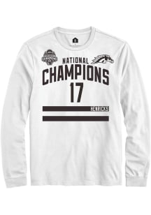 Ty Henricks Western Michigan Broncos White NIL 2025 National Champions Shirzee Long Sleeve Player..