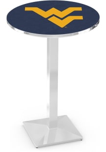 West Virginia Mountaineers Chrome Square Base Pub Table