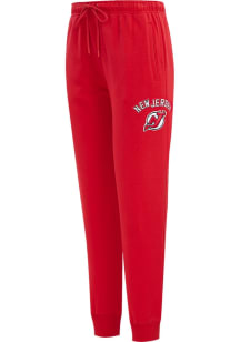 Pro Standard New Jersey Devils Womens Classic Chenille Red Sweatpants