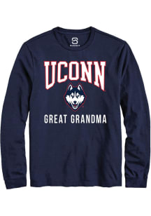 Summit Sportswear UConn Huskies Navy Blue Great Grandma Long Sleeve T Shirt