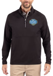 Cutter and Buck UCLA Bruins Mens Black 2026 WBB Champions Adapt Eco Hybrid Long Sleeve Qtr Zip Pul..