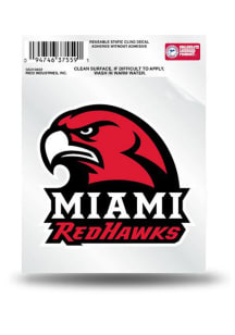 Miami RedHawks Small Auto Static Cling Decal - Red