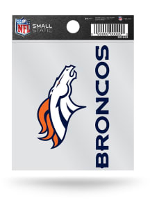 Denver Broncos Small Static Cling Auto Static Cling Decal - White