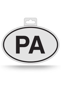 Pennsylvania State of Pennsylvania Euro Auto Decal - Black